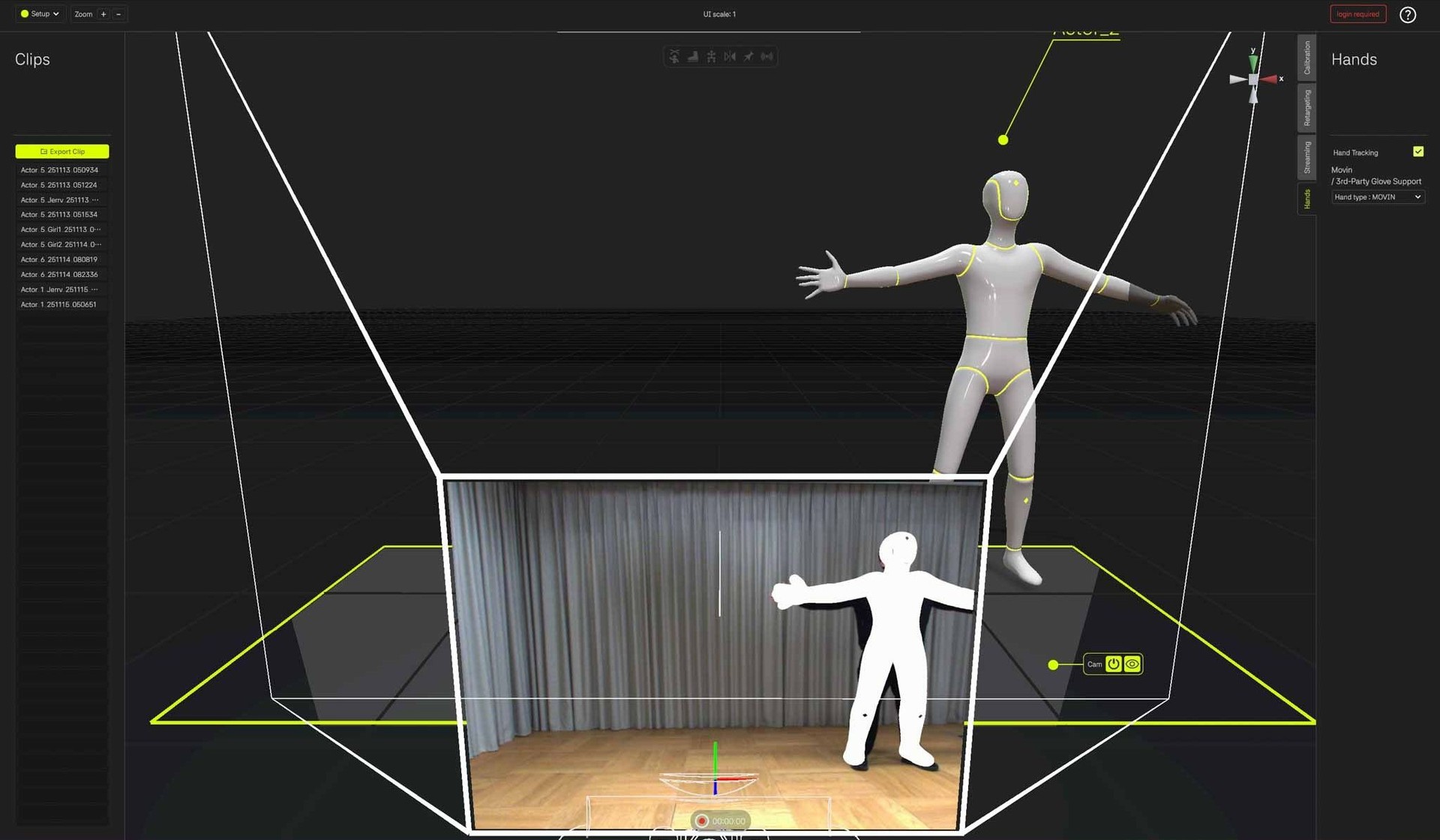 The left hand is positioned outside the FoV.