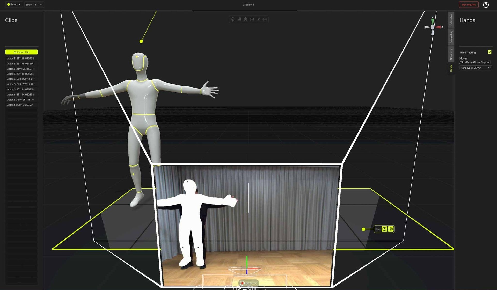 The right hand is positioned outside the FoV.